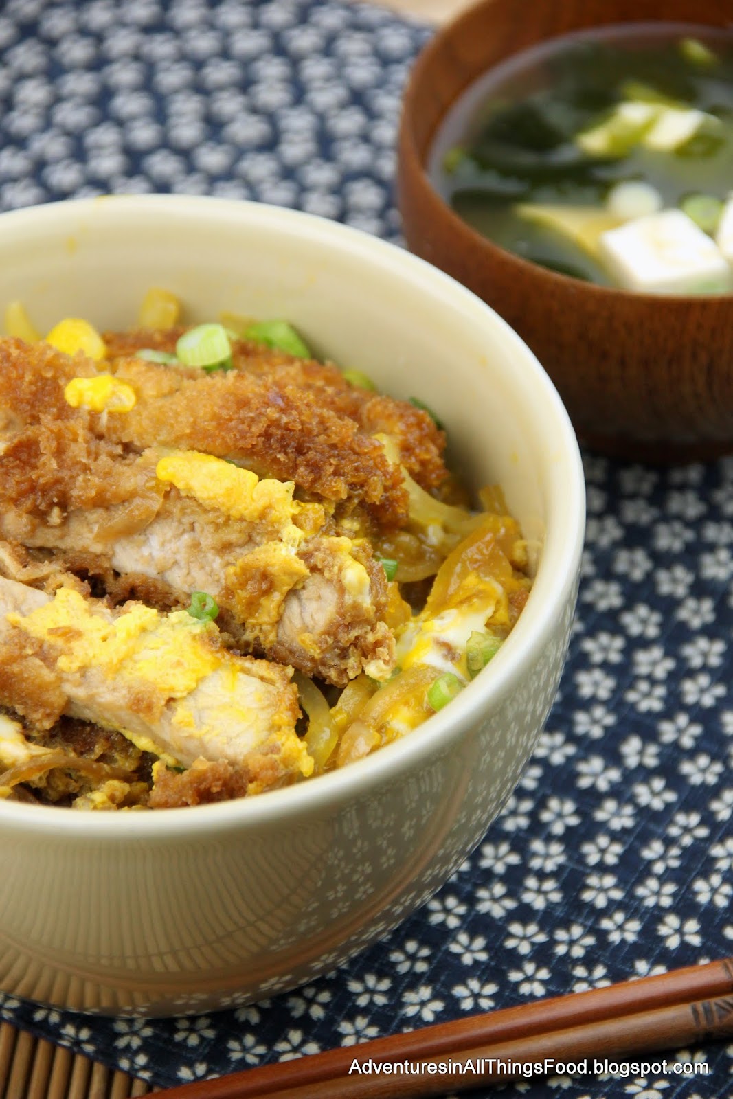 Adventures In All Things Food Katsudon Fried Pork Cutlet Egg Rice Bowl Sundaysupper