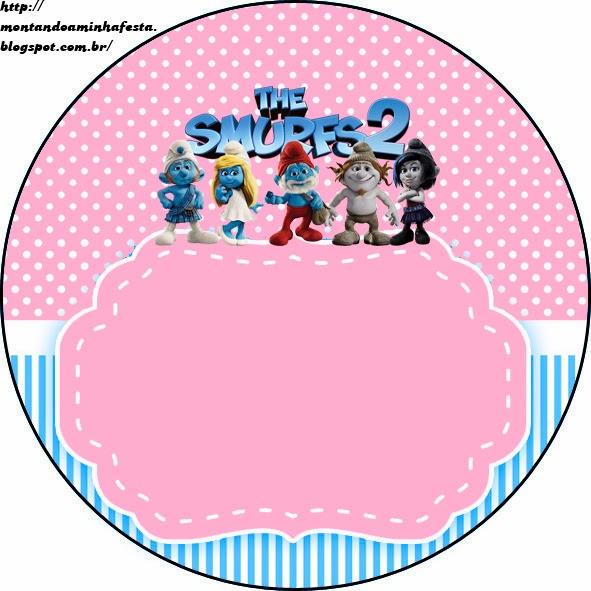 Pitufos: Etiquetas para Candy Bar, para Fiesta de Niña, para Imprimir Graits. Toppers de los Pitufos para Imprimir Gratis.