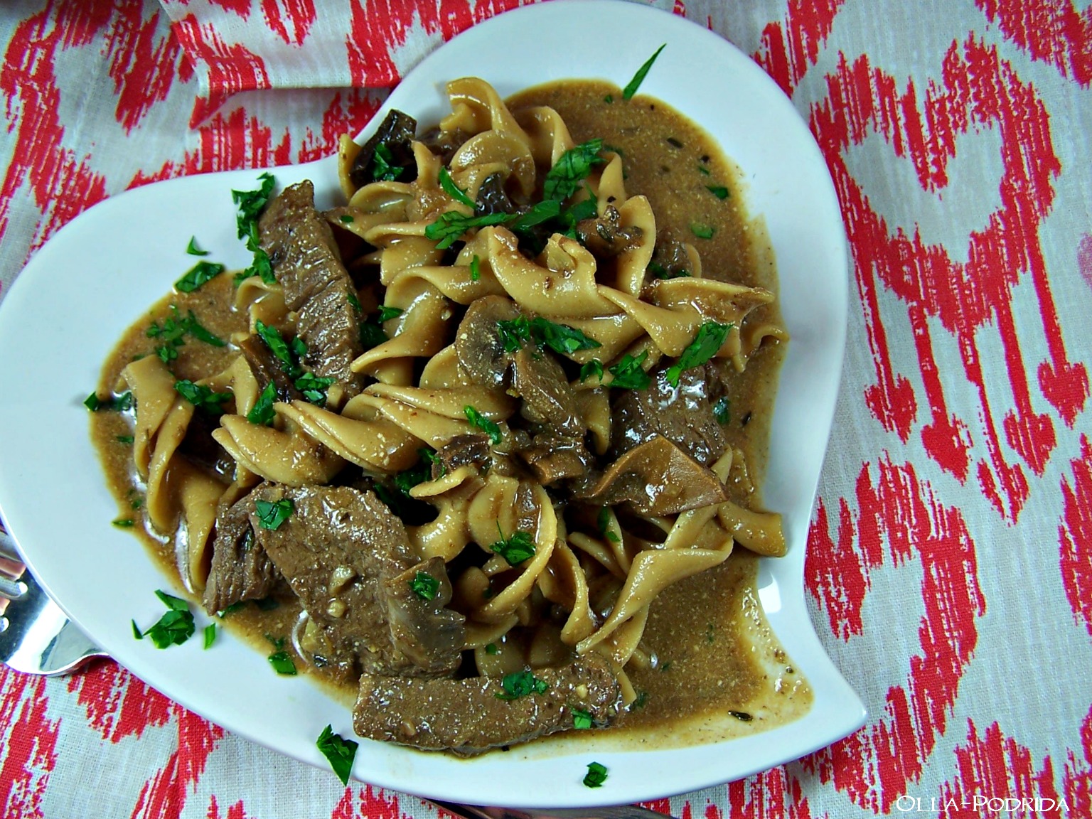 OllaPodrida Beef Stroganoff for Two