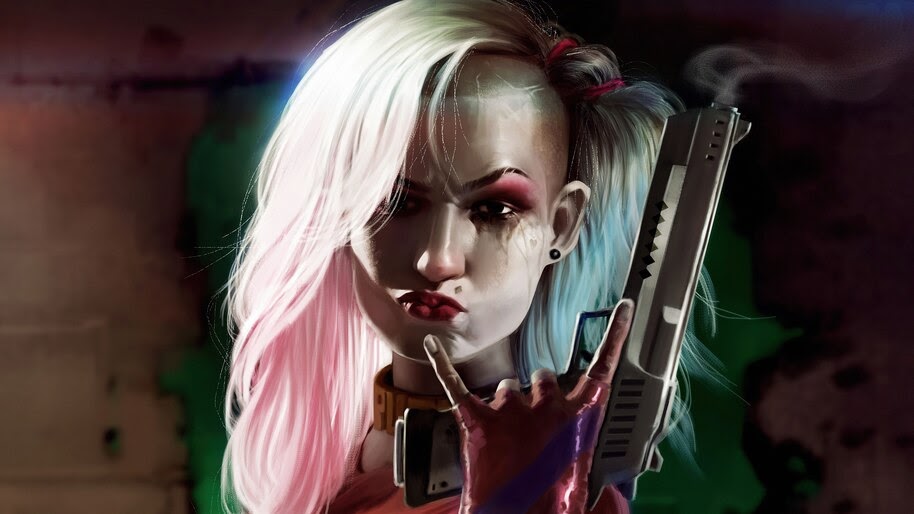 Harley Quinn, Gun, DC, 4K, #6.1165
