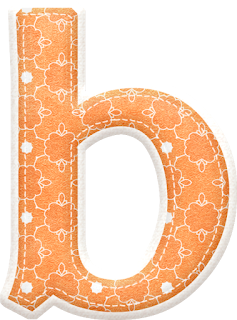 Alfabeto Naranja con Siluetas de Flores.