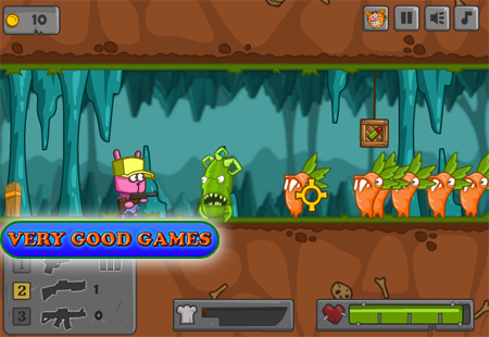 A screenshot from the free shooter Stop GMO 2 - play online on the blog for gamers Very Good Games