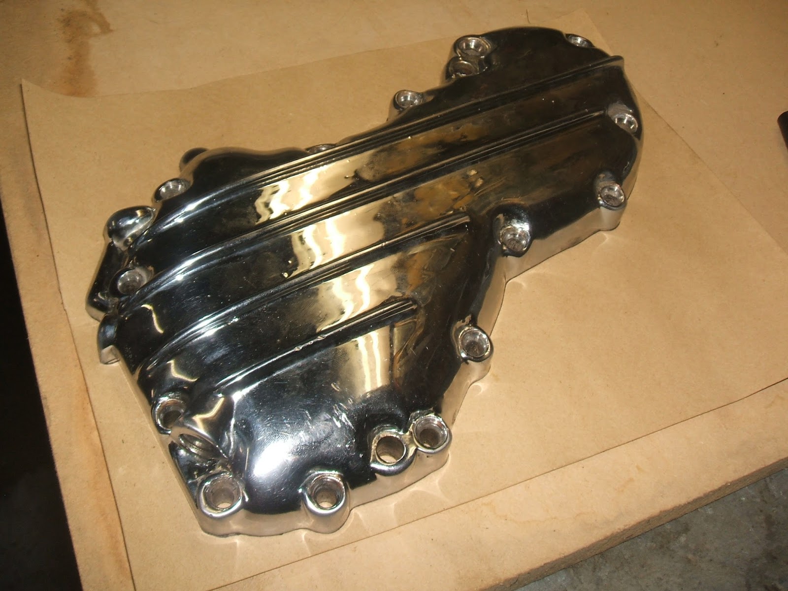 Harley Davidson Panhead Inside the timing cover, oil pump.