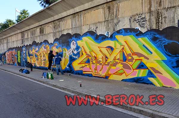 Graffitis de Berok Jolich Dam y Atila en Terrassa