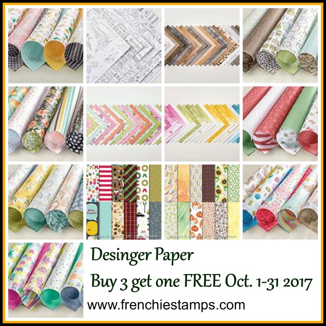 Buy 3 Get one Free Stampin'Up! Designer Series Paper