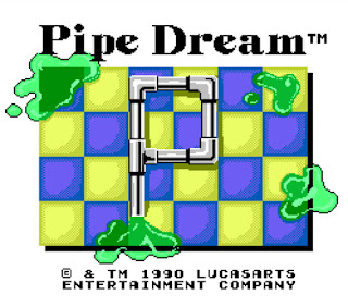 Captura de pantalla del videojuego Pipe Dream de NES (1990)