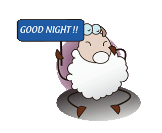 LINE Creators' Stickers - Funny and Fluffy-white Sheep Animated II