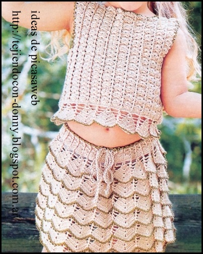 A CROCHET - - FALDA NENA A CROCHET