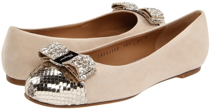 ferragamo silver flats