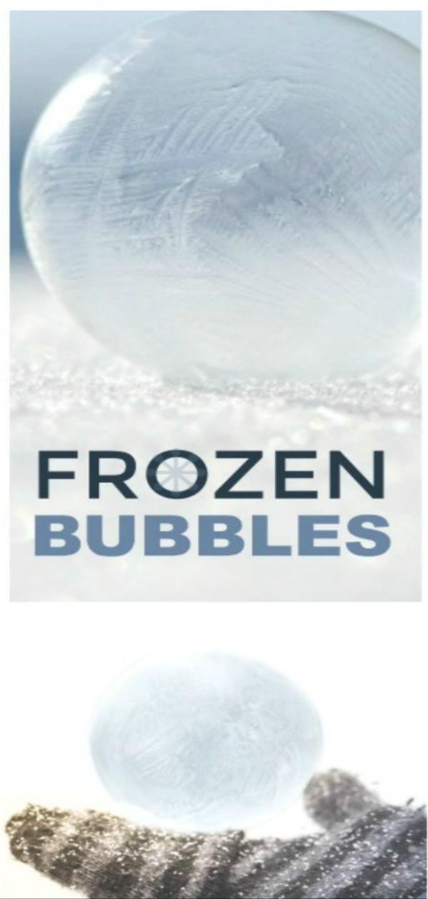 EXPERIMENT FOR KIDS: If you blow bubbles outside during the winter will they freeze? My kids had a blast with this! #scienceexperimentskids #winterscienceexperimentsforkids #frozenbubbles #frozenbubbleshowtomake #howtofreezebubblesoutside 