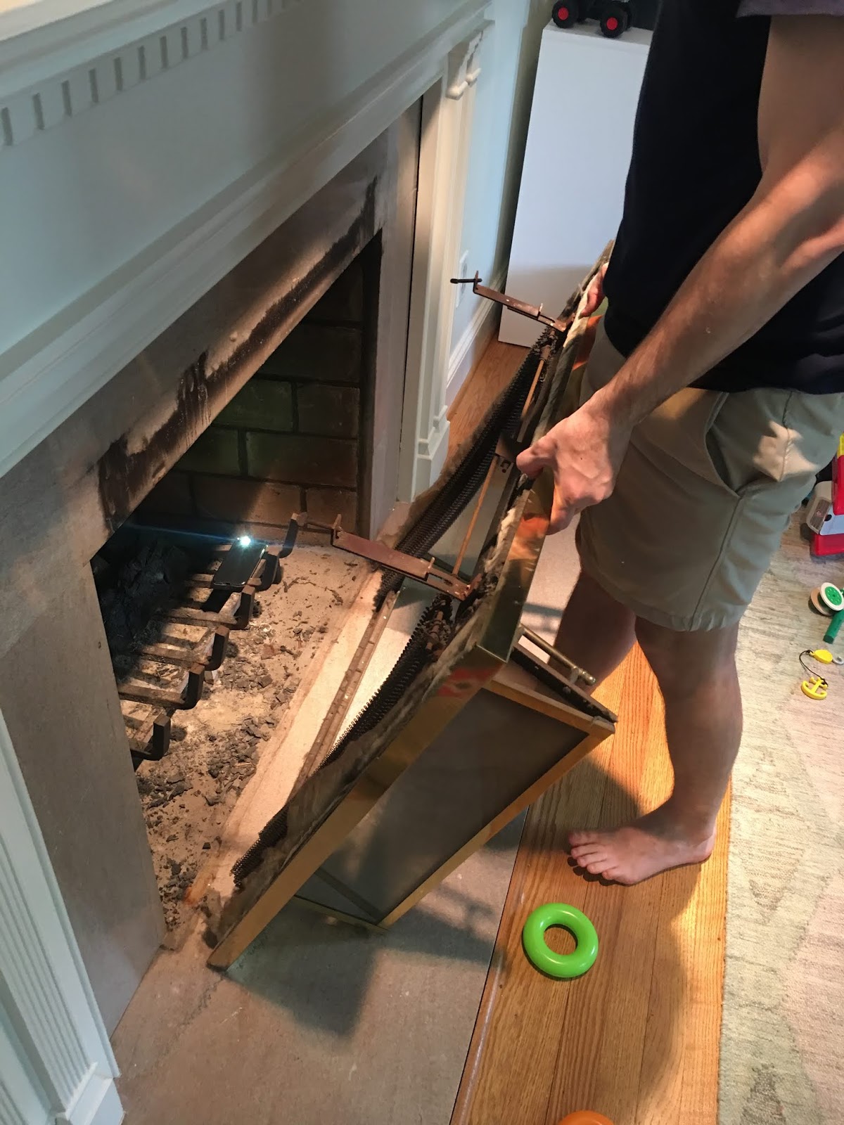 DIY  Fireplace Babyproofing 