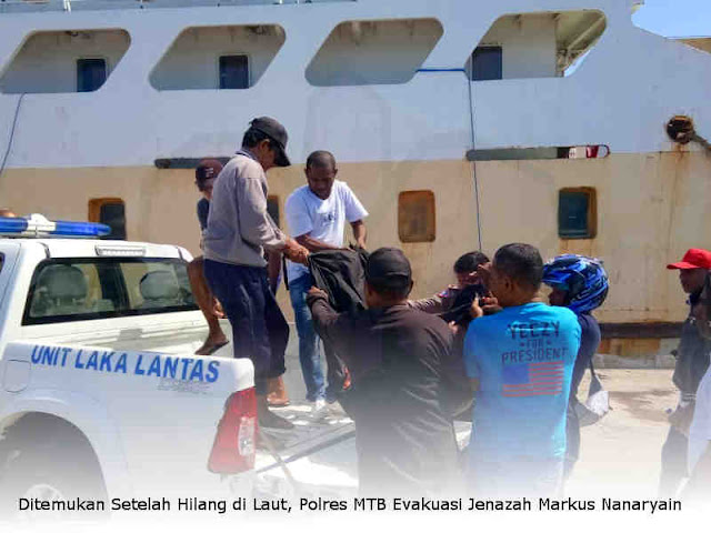 Ditemukan Setelah Hilang di Laut, Polres MTB Evakuasi Jenazah Markus Nanaryain Ditemukan Setelah Hilang di Laut, Polres MTB Evakuasi Jenazah Markus Nanaryain