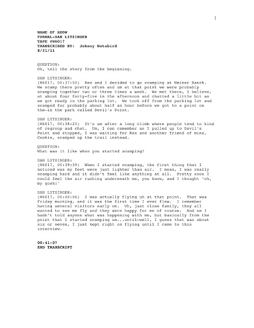 Reality 101: Transcription formatting