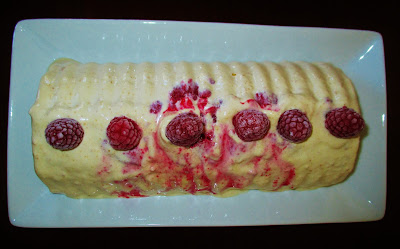 Gelado de Café com Framboesas
