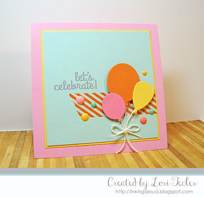 Let's Celebrate card-designed by Lori Tecler/Inking Aloud-stamps and dies from Lil' Inker Designs