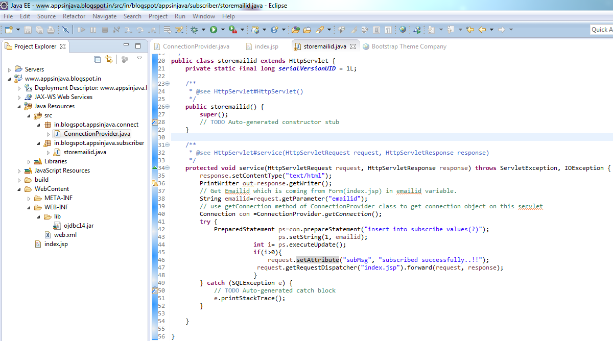 apps in java by santosh sir