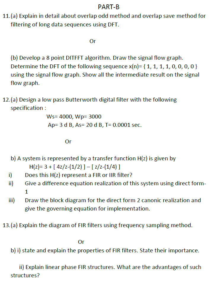 EC2302 Digital Signal Processing May June 2014 Past Exam Paper