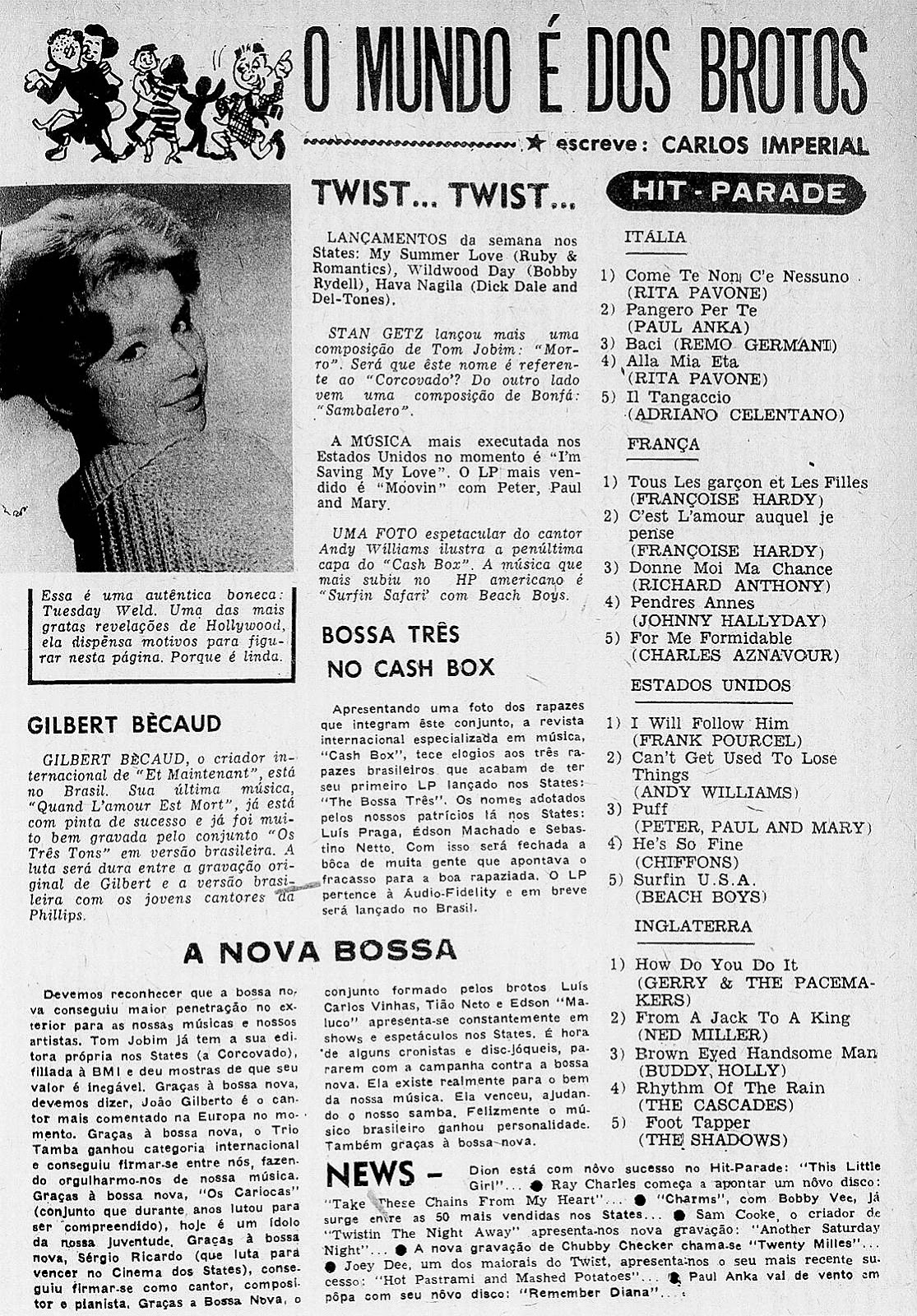 Rita Pavone Fan Club O Mundo E Dos Brotos By Carlos Imperial At Revista Do Radio In 1963