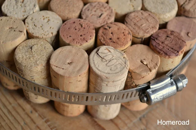 corks in a plumbers clamp
