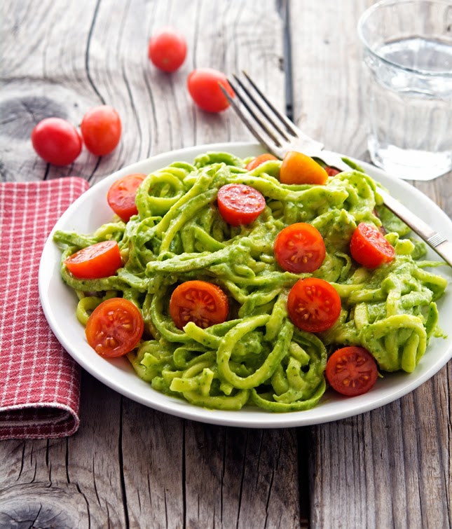 Creamy Avocado Pesto Zoodles Creamy Avocado Pesto Zoodles