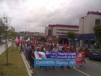 Manifestación de delegados e delegadas da CIG en Compostela o pasado 16 de xuño 2011