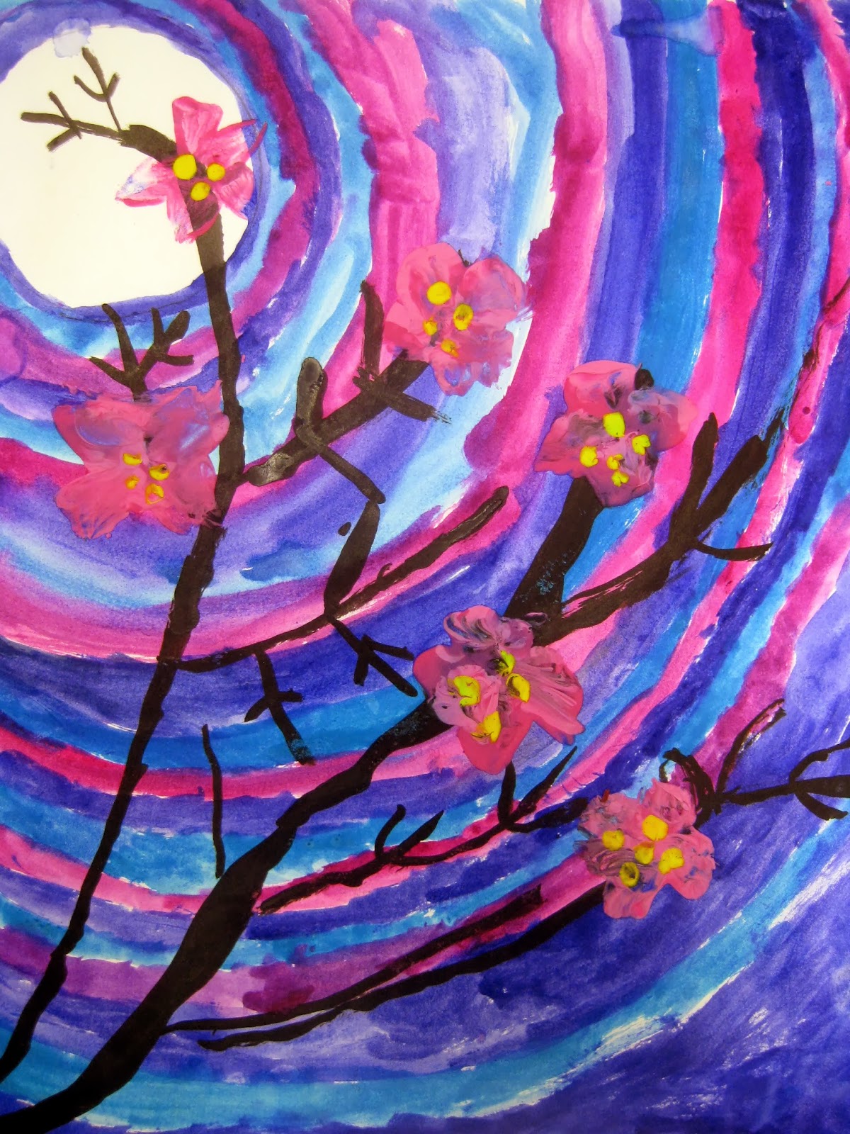 Cassie Stephens: In the Art Room: Cherry Blossom Trees by ...
