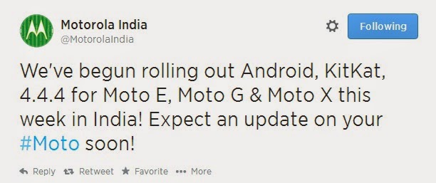 Android Kitkat 4.4.4 Upgrade Available for Moto E, Moto X and Moto G