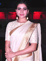 Samantha new photos in saree at samshabad temple-cover-photo