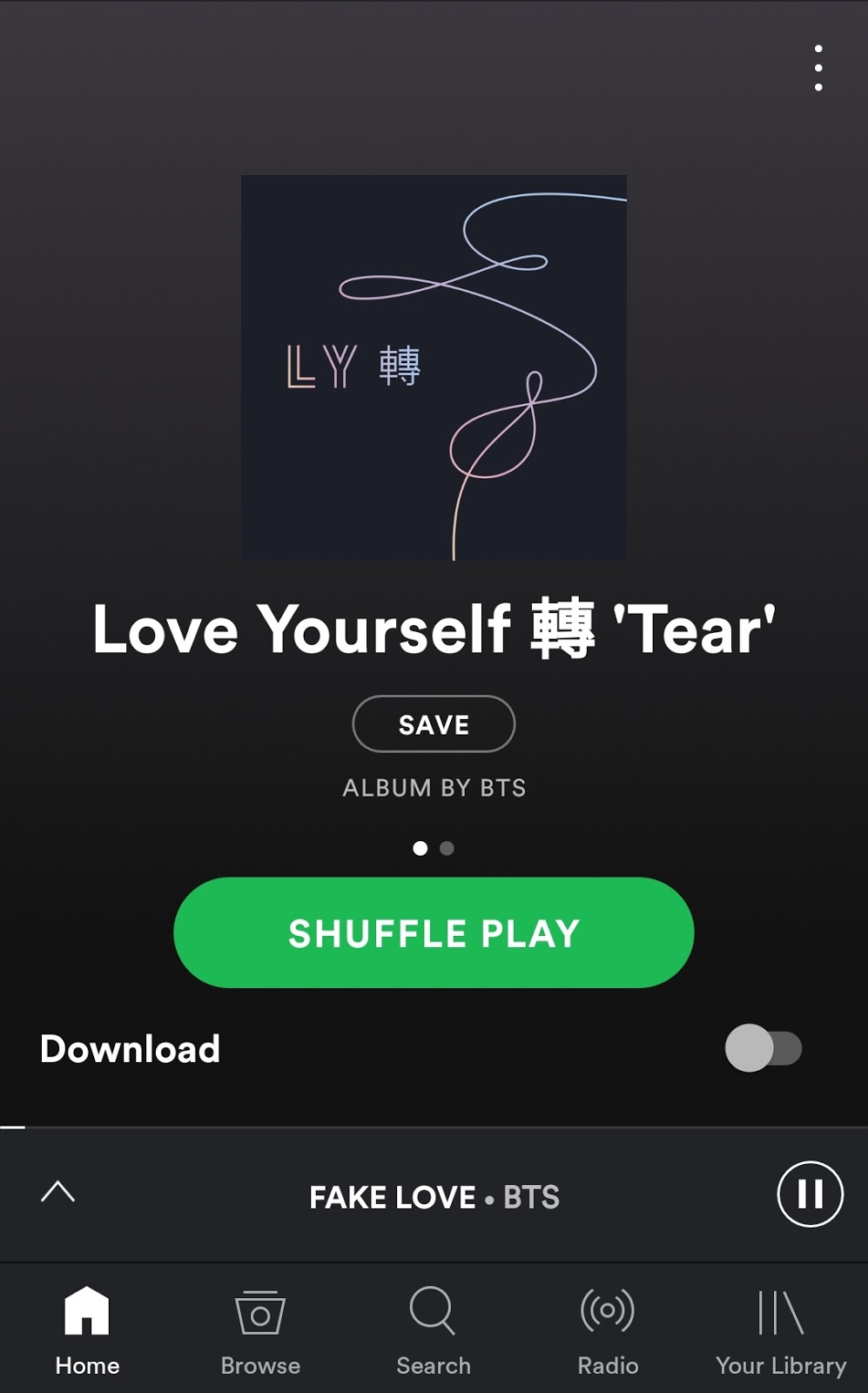 K-POP BOY BAND SENSATION BTS'S NEW ALBUM AVAILABLE ON SPOTIFY