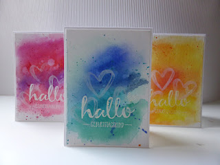Karte mit dem Sale-a-bration Set Hallo von Stampin Up Geburtstagskarte Stampin Up, Sale-a-bration, Hallo, Watercolor Words, loewchenzimmer