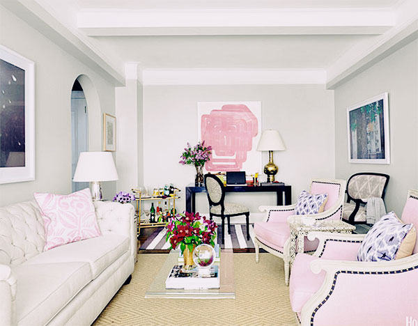 Rhyme&Reason: Room Of The Week: Pale Pinks, Lilacs, & Lucite