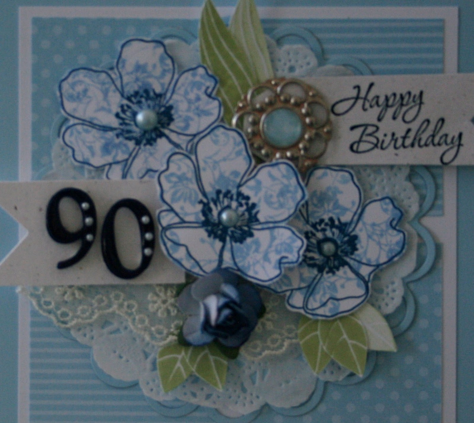 Maureen's Creative Crafts 90th Birthday Card