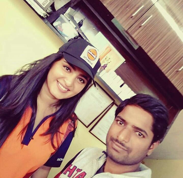 Sweety at petrol bunk With Fans