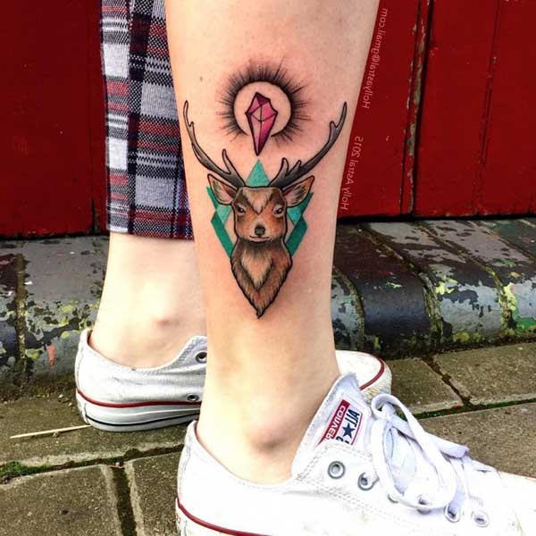 deer ankle tattoo deer ankle tattoo
