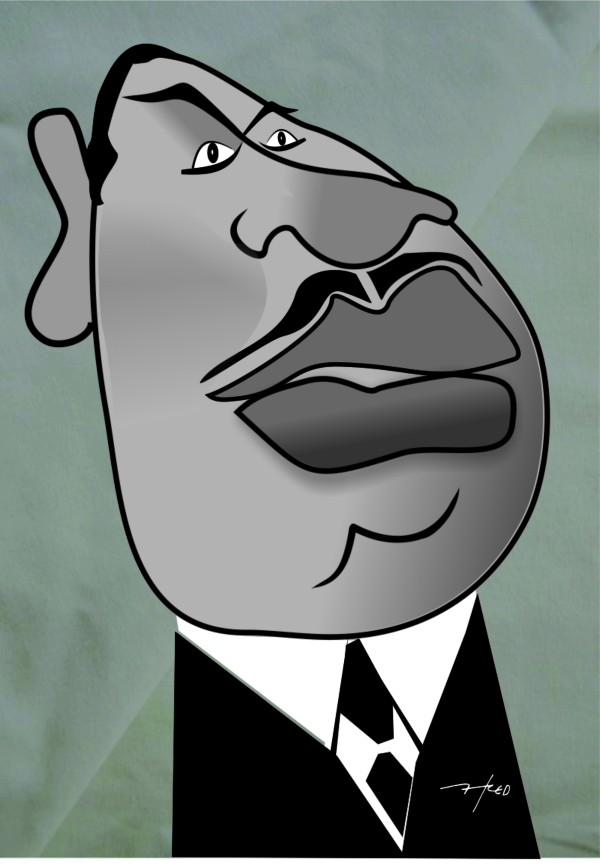 FredCartunista MARTIN LUTHER KING caricatura