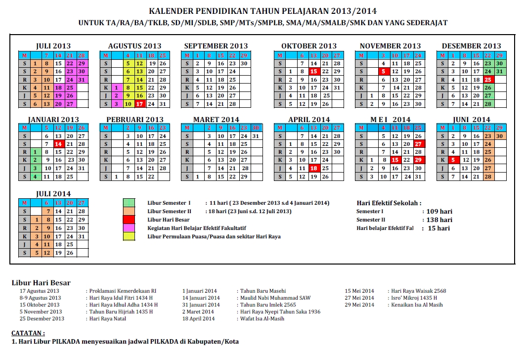 Kalender Pendidikan 2013 2014 Lineon Alju s Share
