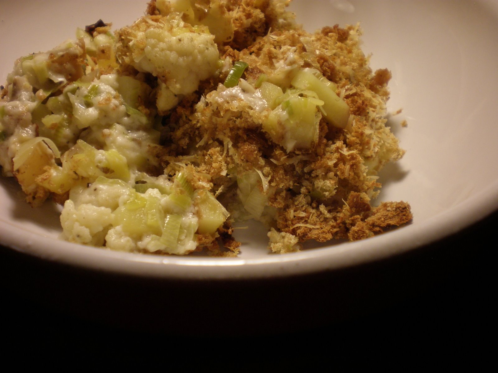 Madison Dinner Club Cauliflower Leek Gratin Oct 13, 2011