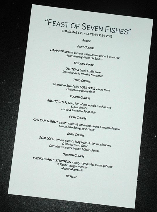 Feast of the 7 uhh 8 umm 9 make that 10 fishes on the wine trail
