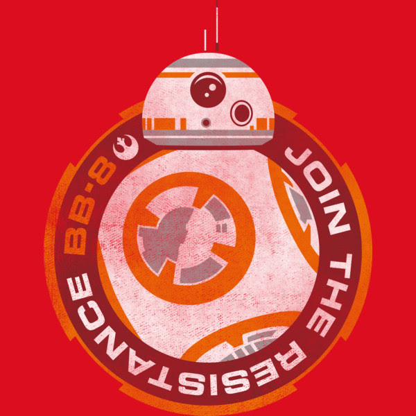 Today's T: 今日の「スター・ウォーズ: ザ・フォース・アウェイクンズ」の BB-8 の公式 Tシャツ