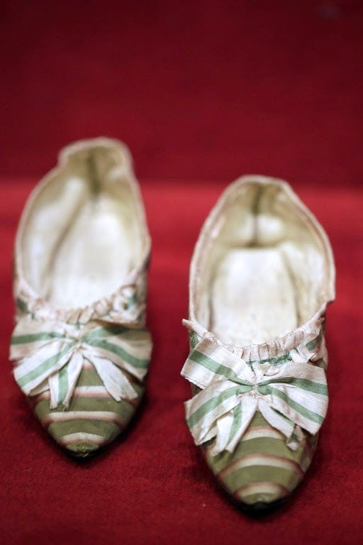 Marie Antoinette's green striped shoes