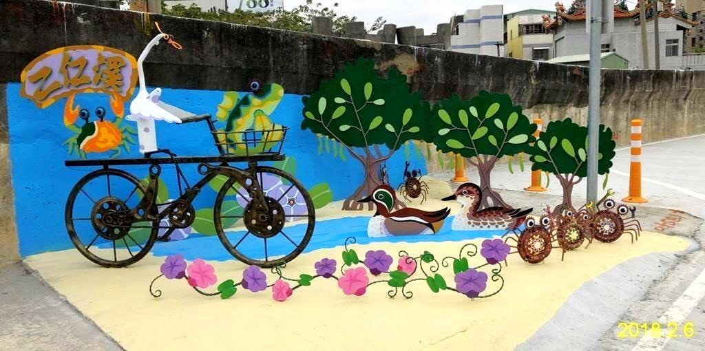 90公里秘境打卡新亮點 台南水岸自行車道增加藝術牆