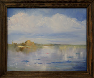 Витвинова Е.П. Река, х. на карт, акрил, 35х45, 2015