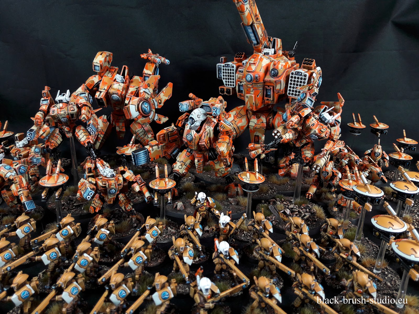 T'au Empire Army in orange camo