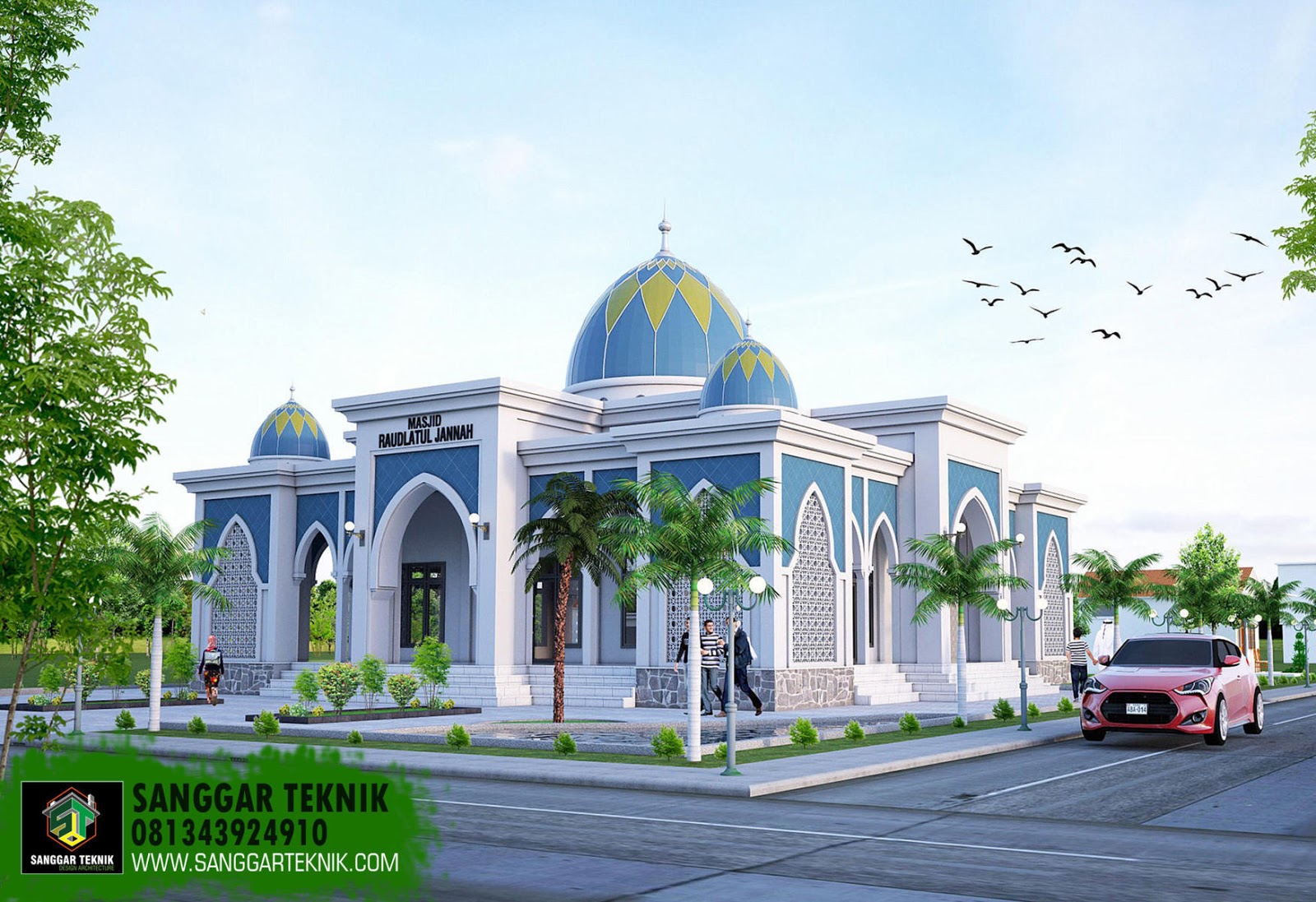  Masjid  Modern  Gambar  Islami