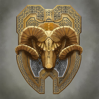 Poderia ser um escudo de um personagem épico. Poderia ser um escudo de um personagem épico.