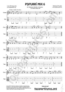 Mix 6 Tablatura y Partitura de Guitarra Estaba el Señor Don Gato, Todos los Patitos, Qué llueva Infantil, El Conde Olinos Mix 6 Tablature Sheet Music for Guitar Music Score Tabs Mix 6 Tablatura y Partitura de Guitarra Estaba el Señor Don Gato, Todos los Patitos, Qué llueva Infantil, El Conde Olinos Mix 6 Tablature Sheet Music for Guitar Music Score Tabs