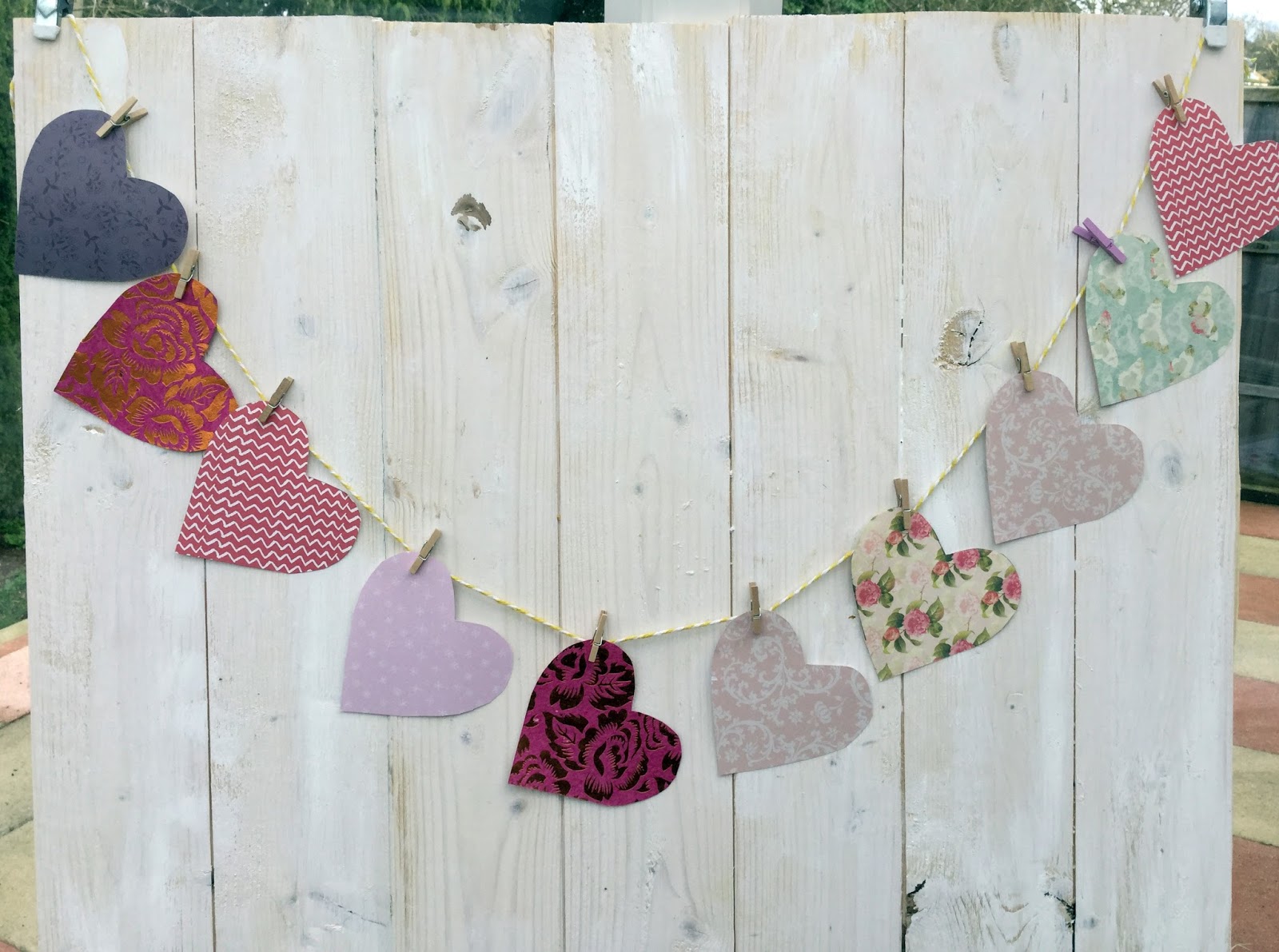 Heart bunting how to make — pic 1
