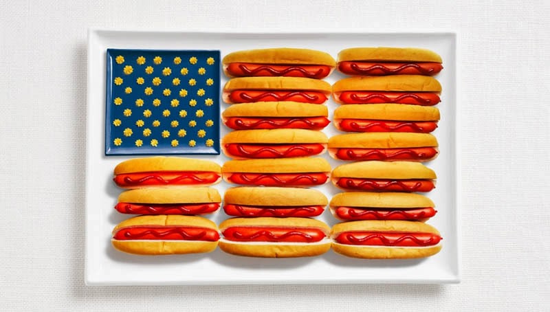 18 National Flags Made From Food - United States
