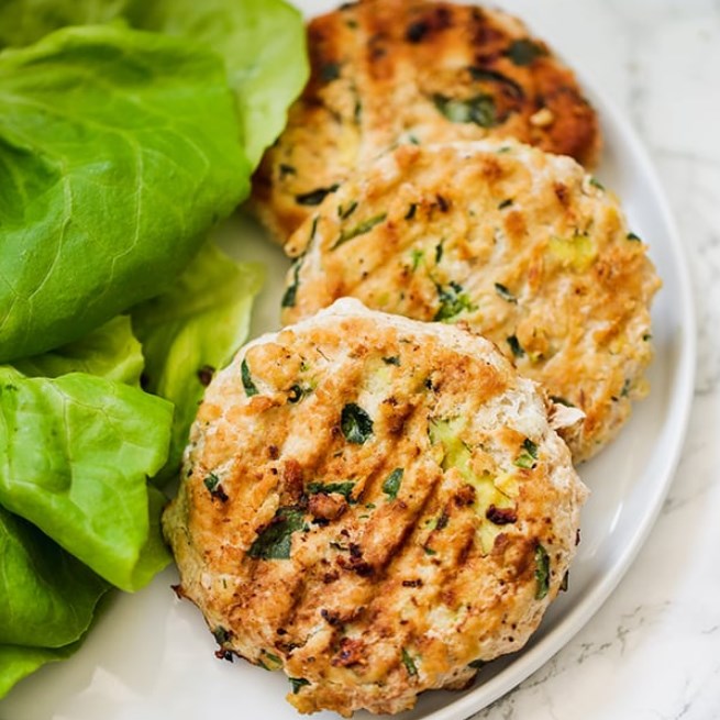 Spinach Avocado Chicken Burgers # Paleo #AIP