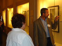 JPEF Executive Director gives a tour of the exhibit to Bay Area educators